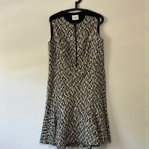 Akris Punto Black White Graphic Zip Front Dress